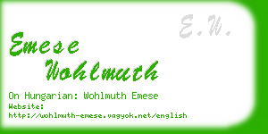 emese wohlmuth business card